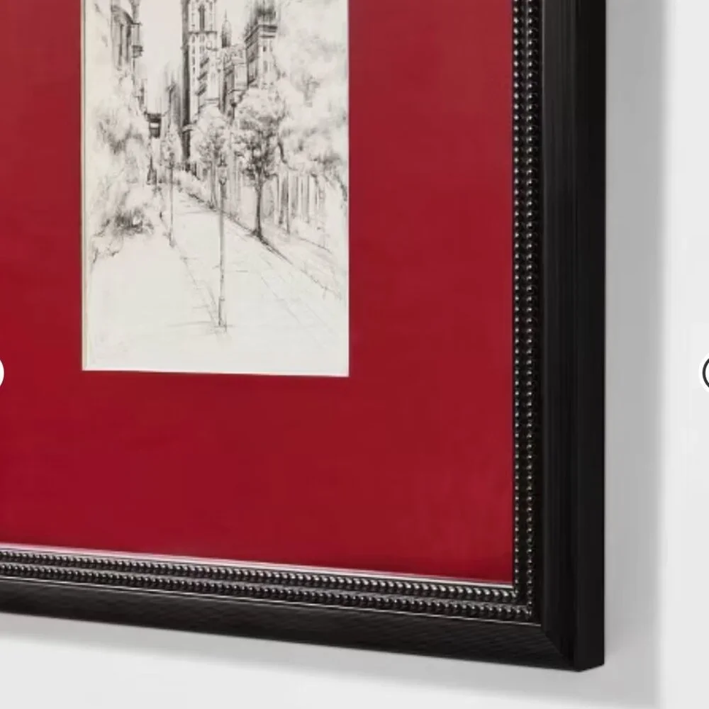 Threshold designed with Studio McGee Vintage City Sketch Framed Wall Art‎ NWT